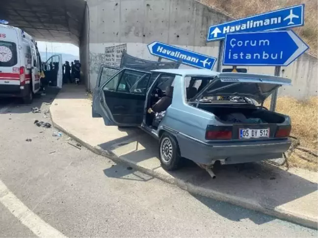 Merzifon'da 3 aracın karıştığı kazada 1 kişi hayatını kaybetti