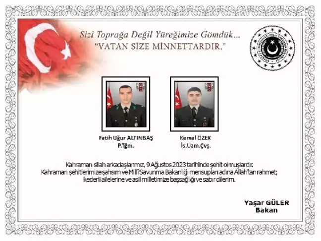 Pençe-Kilit harekatında 2 asker şehit oldu, 3 asker yaralandı