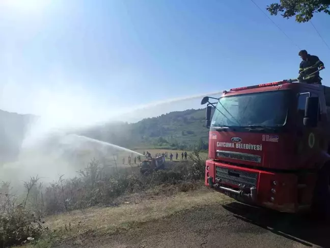 Çaycuma'da çıkan örtü altı yangını kontrol altına alındı