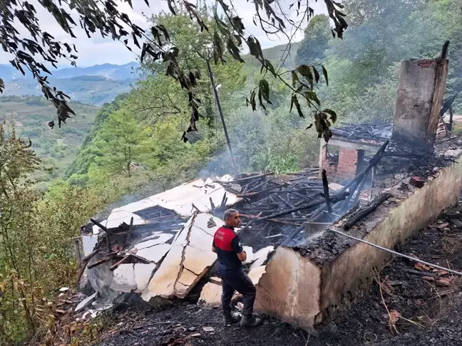Ordu'nun Aybastı ilçesinde ev yangını