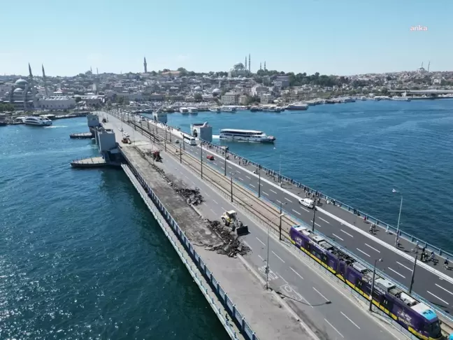 Galata Köprüsü'nde güçlendirme çalışmaları tamamlandı