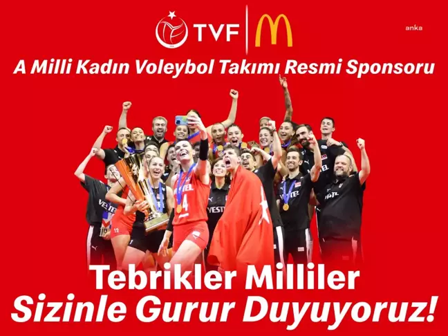 McDonald's Türkiye, A Milli Kadın Voleybol Takımı'nın Avrupa Şampiyonası zaferini kutladı