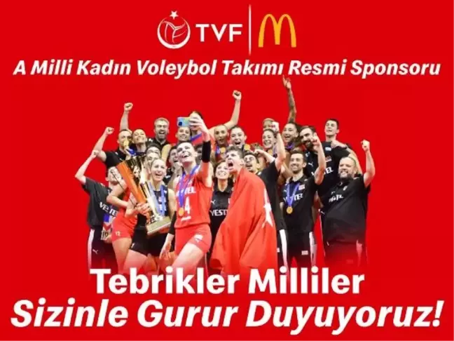 McDonald's Türkiye, A Milli Kadın Voleybol Takımı'nın Avrupa Şampiyonluğunu kutladı