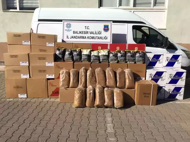 Balıkesir'de Tütün Kaçakçılığı Operasyonu