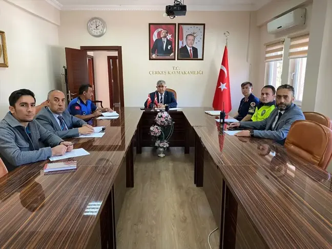 Çerkeş'te 29 Ekim Cumhuriyet Bayramı kutlamaları için hazırlık toplantısı yapıldı