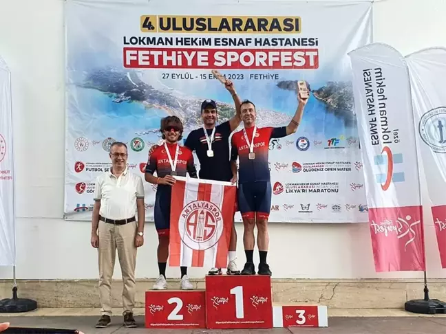 Antalyasporlu Bisikletçiler Fethiye Uluslararası Likya Granfondo Yarışında İlk Üç Sırayı Aldı
