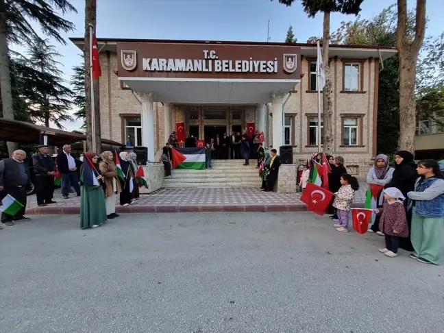 Burdur'da İsrail'in Gazze'ye saldırıları protesto edildi