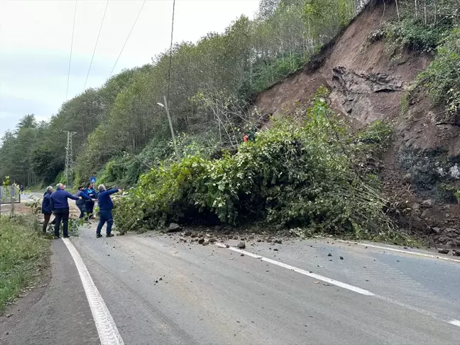 Rize'de Heyelan Nedeniyle Pazar-Hemşin Yolu Tek Şeritten Ulaşıma Açıldı