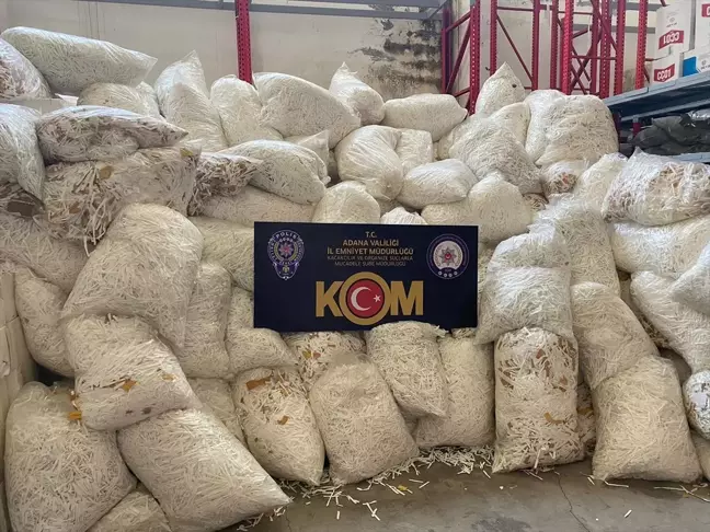 Adana'da 72 milyon TL değerinde gümrük kaçağı makaron ele geçirildi, bir kişi tutuklandı