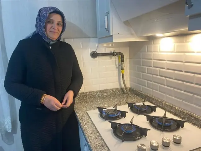 Mudurnu'da Hanelere Doğal Gaz Hizmeti Başladı