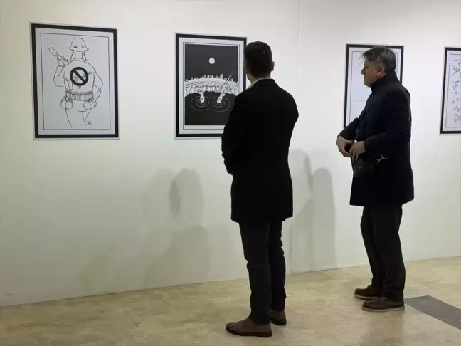 NKÜ'de 'Kutsal Kudüs ile Yareli Filistin'e Uzanan Kırk Çizgi' sergisi açıldı