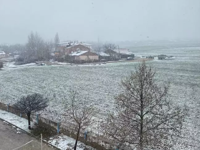 Baskil'de kar yağışı etkili oldu