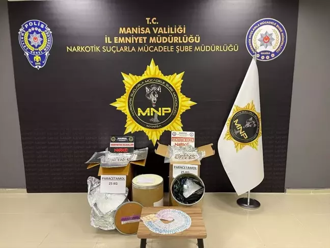 Manisa'da 50 Kilogram Sentetik Ecza Ele Geçirildi