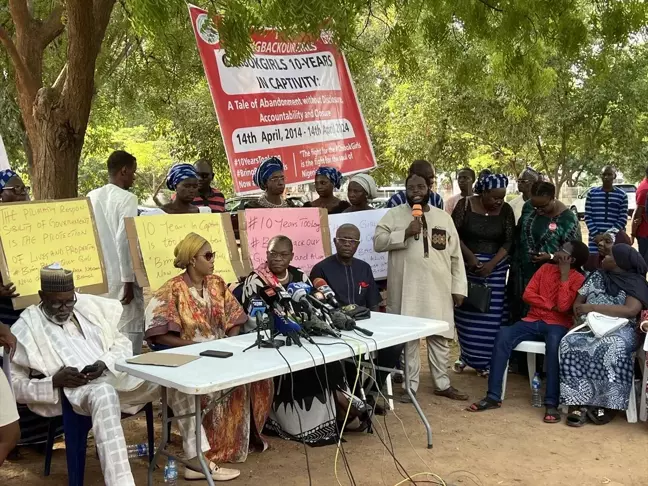 Nijerya'da Boko Haram'ın Chibok kızları kaçırmasının 10. yılında protesto gösterisi