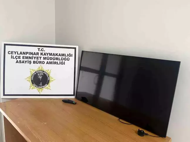 Ceylanpınar'da Çalınan Televizyonu Çarşafa Sarıp Götüren Şahıs Yakalandı