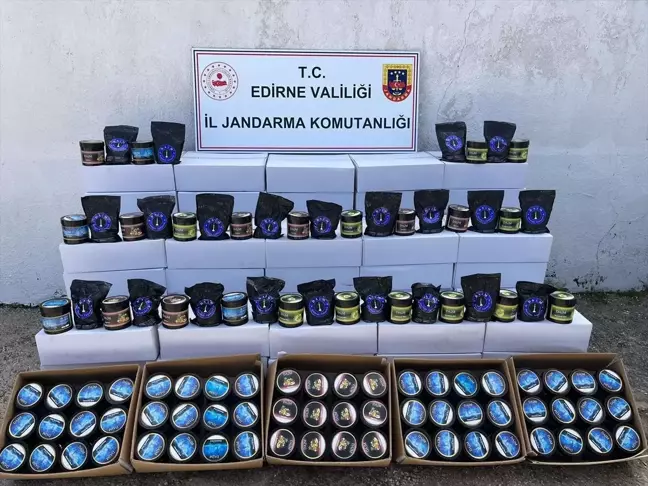 Edirne'de 1 Ton 8 Kilogram Gümrük Kaçağı Nargile Tütünü Ele Geçirildi