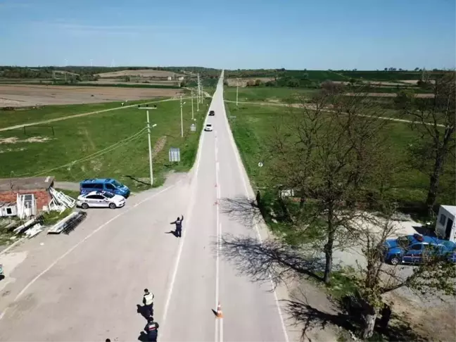 Edirne'de dron destekli trafik denetimleri gerçekleştirildi