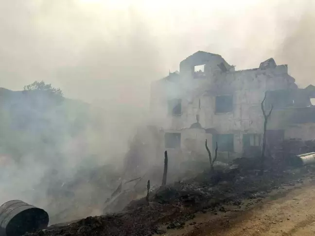 Kastamonu Daday'da Köyde Çıkan Yangında 3 Ev ve 2 Ahır Yanarak Kül Oldu