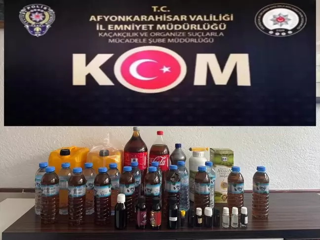 Afyonkarahisar'da sahte içki operasyonu