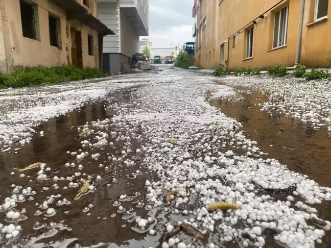 Ardahan'da dolu ve sağanak, yaşamı olumsuz etkiledi