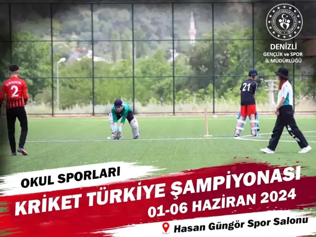 Kriket Okul Sporları Küçükler Türkiye Şampiyonası Denizli'de Yapılacak