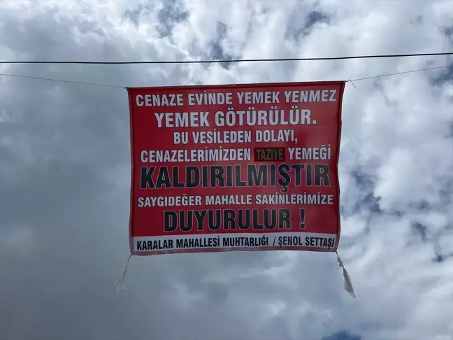 Çerkeş'te taziye yemeği uygulaması kaldırıldı