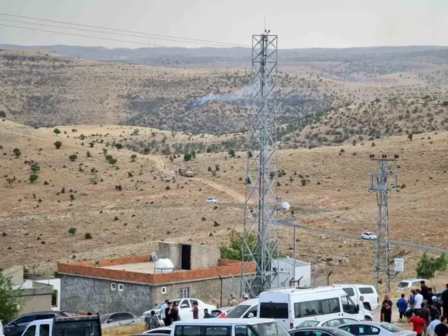 Mardin'in Mazıdağı ilçesinde ormanlık alanda yangın çıktı