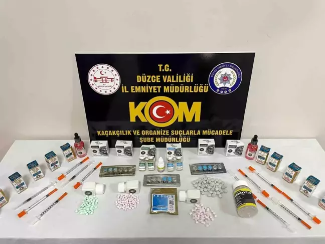 Düzce'de vücut geliştirme ve cinsel güç artırıcı ilaç operasyonu