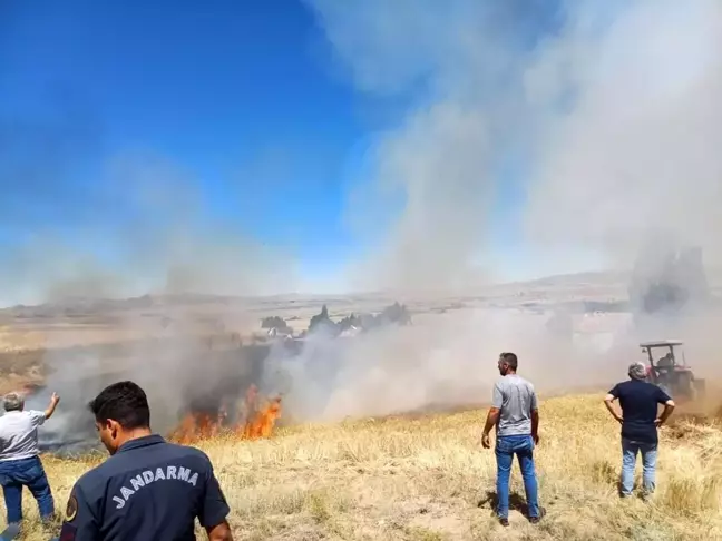 Sivas'ta Arpa Ekili Arazi Yangında Kül Oldu