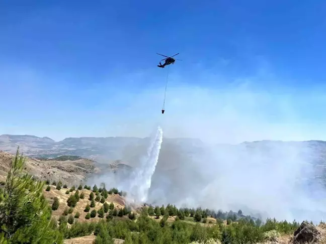 Adıyaman'da Orman Yangınına Havadan Müdahale