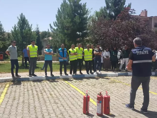 Solhan'da deprem ve yangın tatbikatı gerçekleştirildi