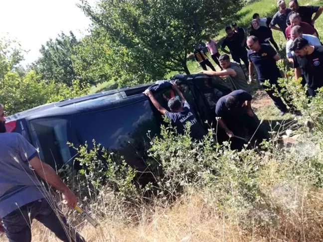 Malatya'da otomobil devrildi, sürücü yaralandı