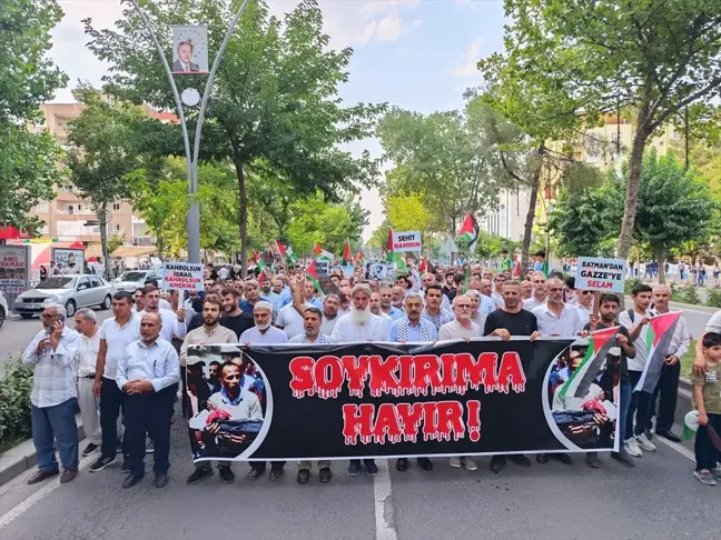 Batman'da İsrail'in Gazze'ye saldırıları protesto edildi