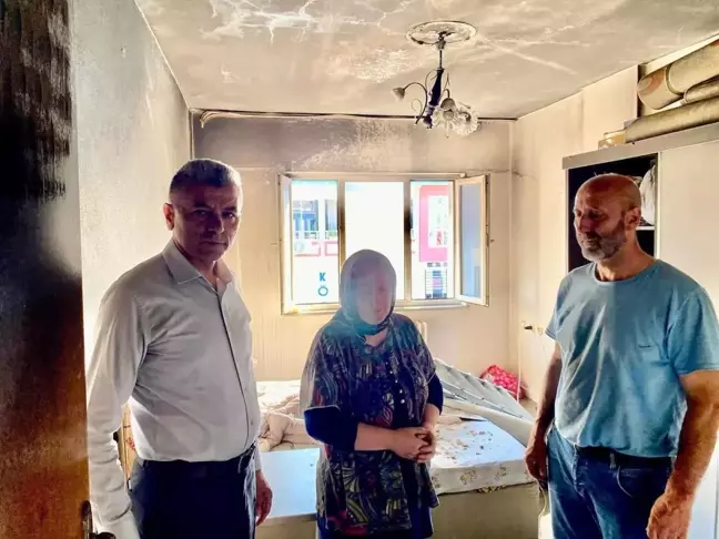 Balıkesir Gönen'de Apartman Yangını Sonrası Kaymakam Ziyareti