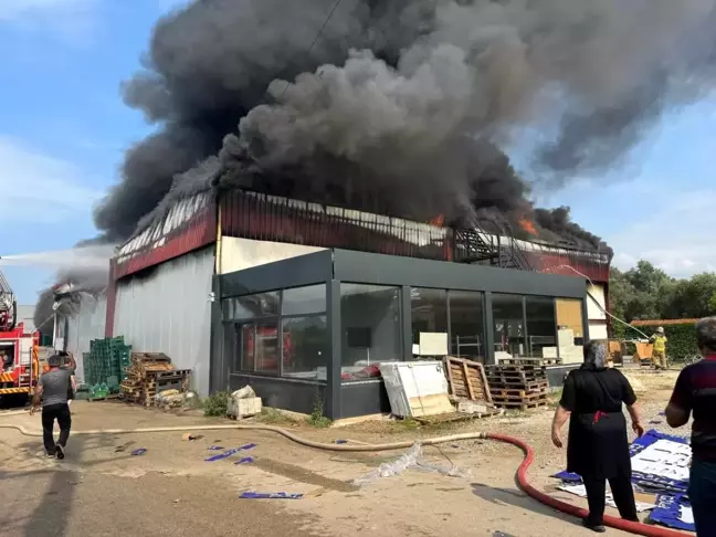 İznik'te Soğuk Hava Deposu Alev Alev Yandı