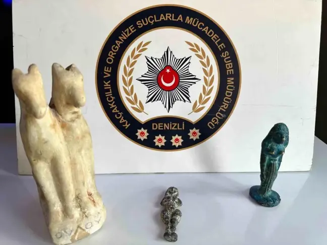 Denizli'de Tarihi Eser Kaçakçılığı Operasyonu: 2 Şüpheli Yakalandı