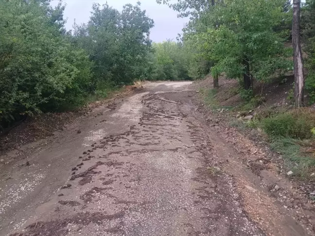 Mudurnu'da Sağanak Yağış Etkili Oldu