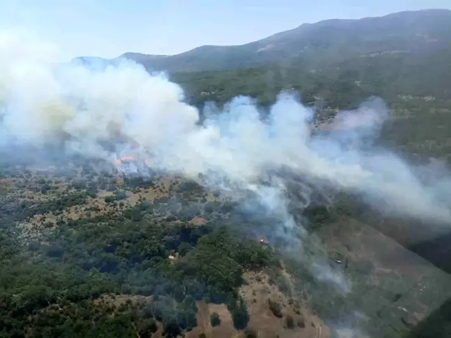 Bursa Orhaneli'de Orman Yangınına Havadan ve Karadan Müdahale