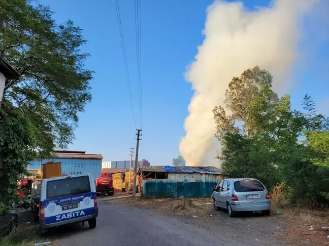 Samsun'da Kereste Fabrikasında Çıkan Yangın Söndürüldü