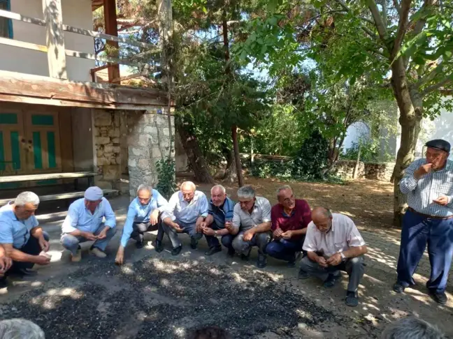 Serinhisar Ayaz Mahallesi'nde Geleneksel Nohut Ütme Etkinliği