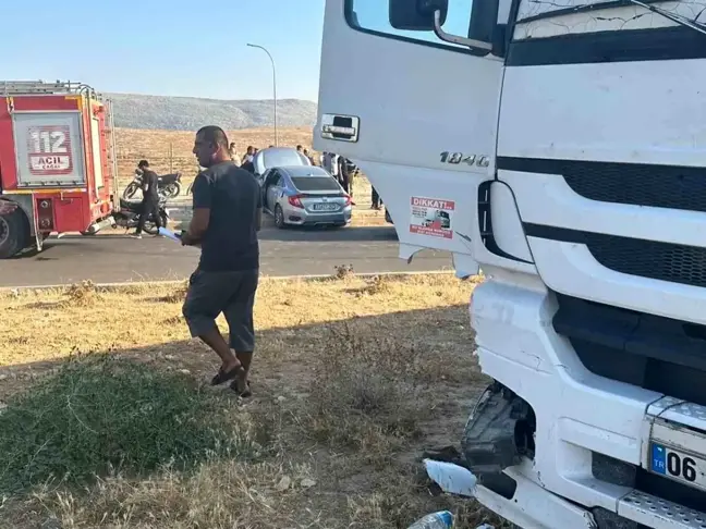 Hatay'da otomobille tırın çarpışması sonucu bir kişi yaralandı