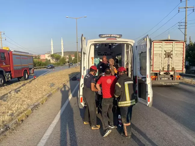 Manisa'da motosiklet kazası: Sürücü yaralandı