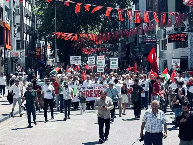 Zonguldak'ta İsmail Haniye'nin öldürülmesini protesto yürüyüşü