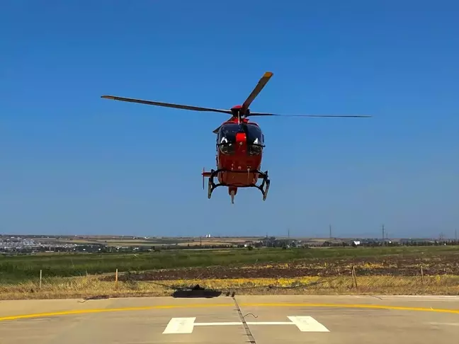 Diyarbakır'da Kalp Krizi Geçiren Kişi Ambulans Helikopterle Hastaneye Ulaştırıldı