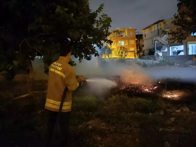 İskenderun'da Otluk Alanda Çıkan Yangın Söndürüldü