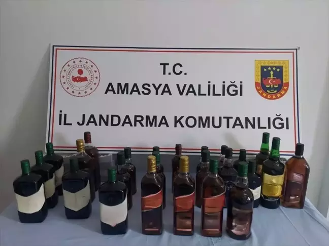 Amasya'da Yabancı Plakalı Tırda Gümrük Kaçağı Alkollü İçki Bulundu