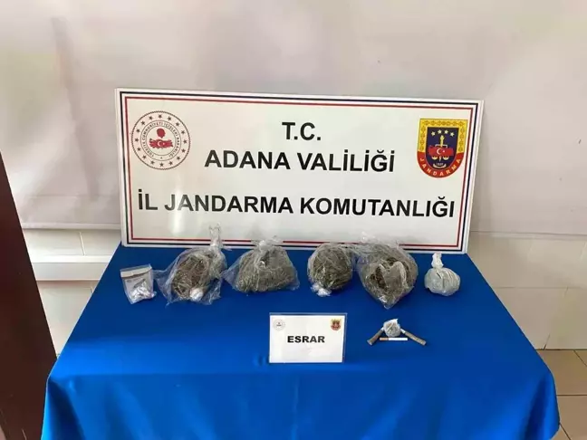 Adana'da yapılan operasyonda 2 kilo 700 gram esrar ele geçirildi