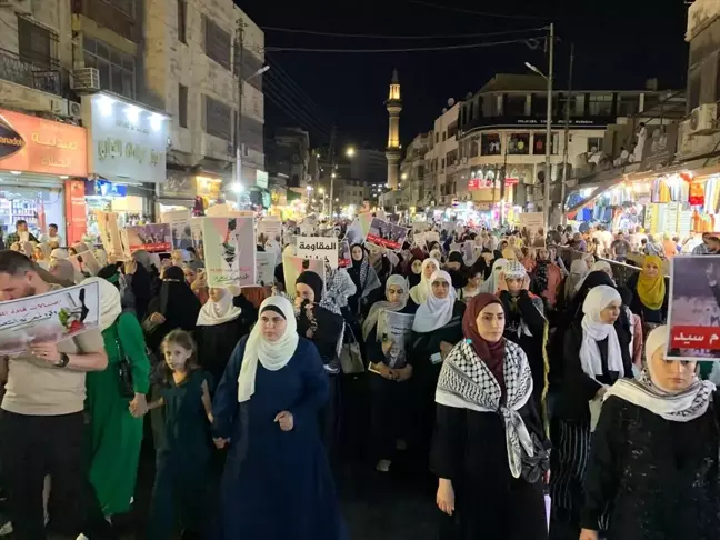 Ürdün'de İsrail'in Gazze'ye yönelik saldırıları protesto edildi