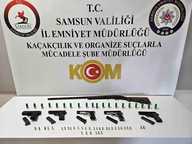 Samsun'da 4 adet ruhsatsız silahla yakalanan 2 kişi gözaltına alındı