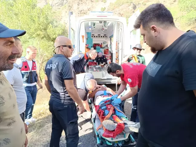 Tunceli'de kamyon şarampole devrildi, sürücü yaralandı